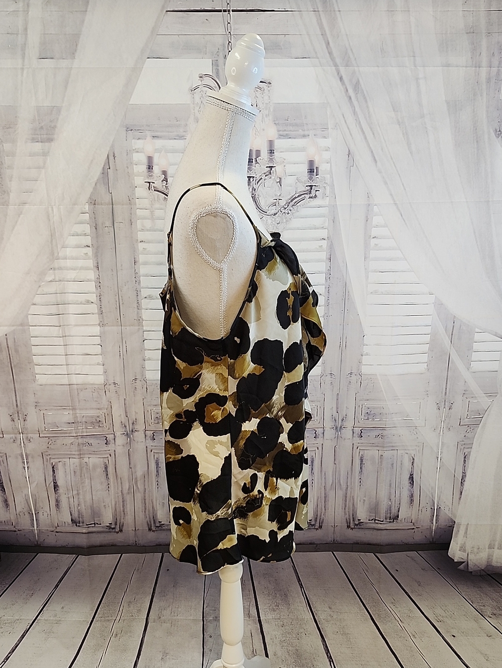Cabi Ruffled Animal Print Tank Top - Picture 4 of 4